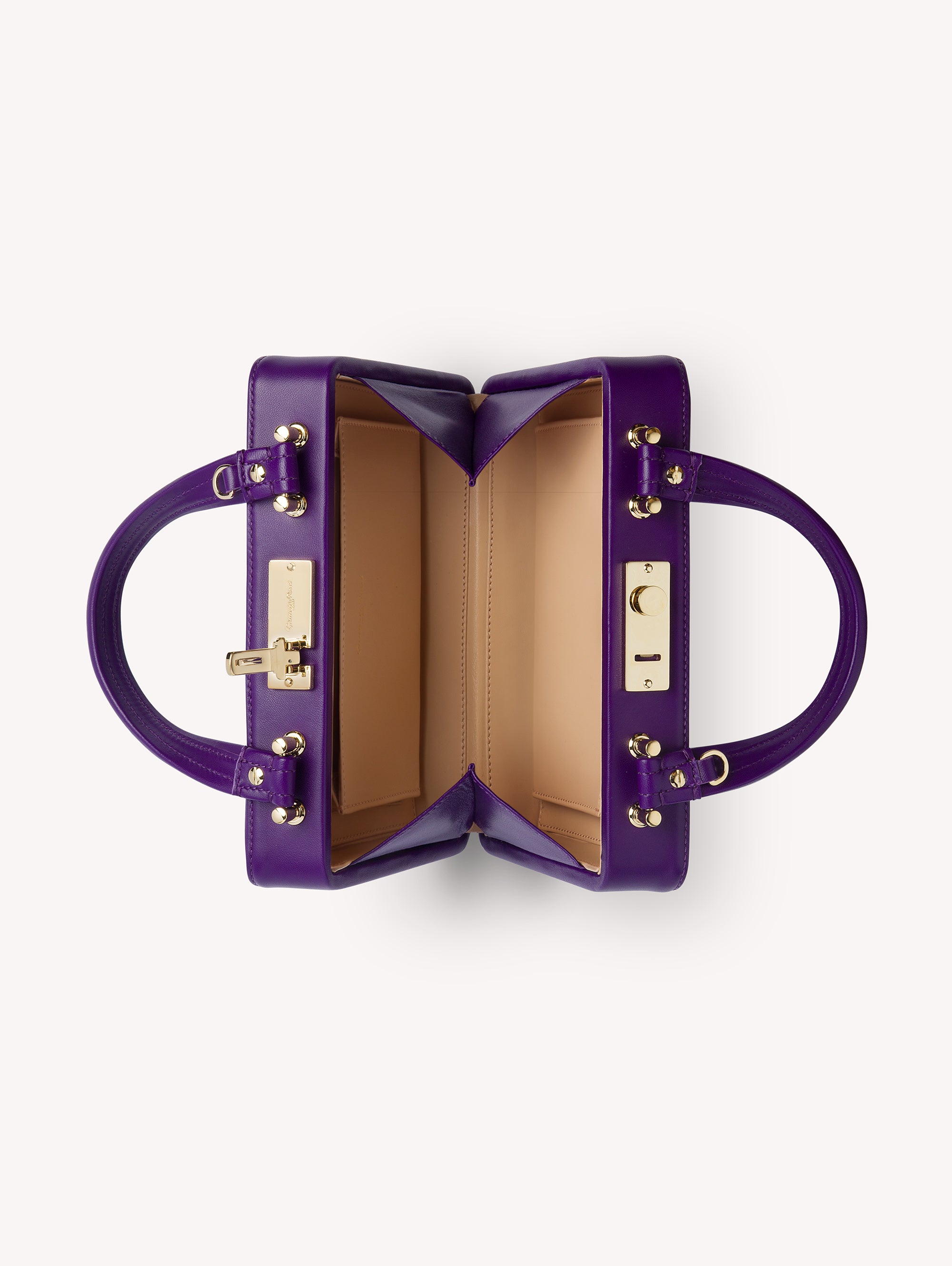 Vali bag in smooth leather - Purple