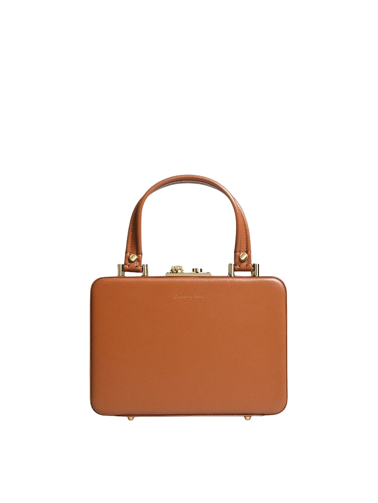 Sac Vali en cuir lisse - Marron