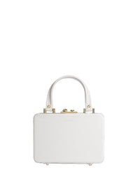 Vali bag in smooth leather - White