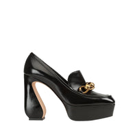 Si Rossi 120 platform court shoes in leather - Nero