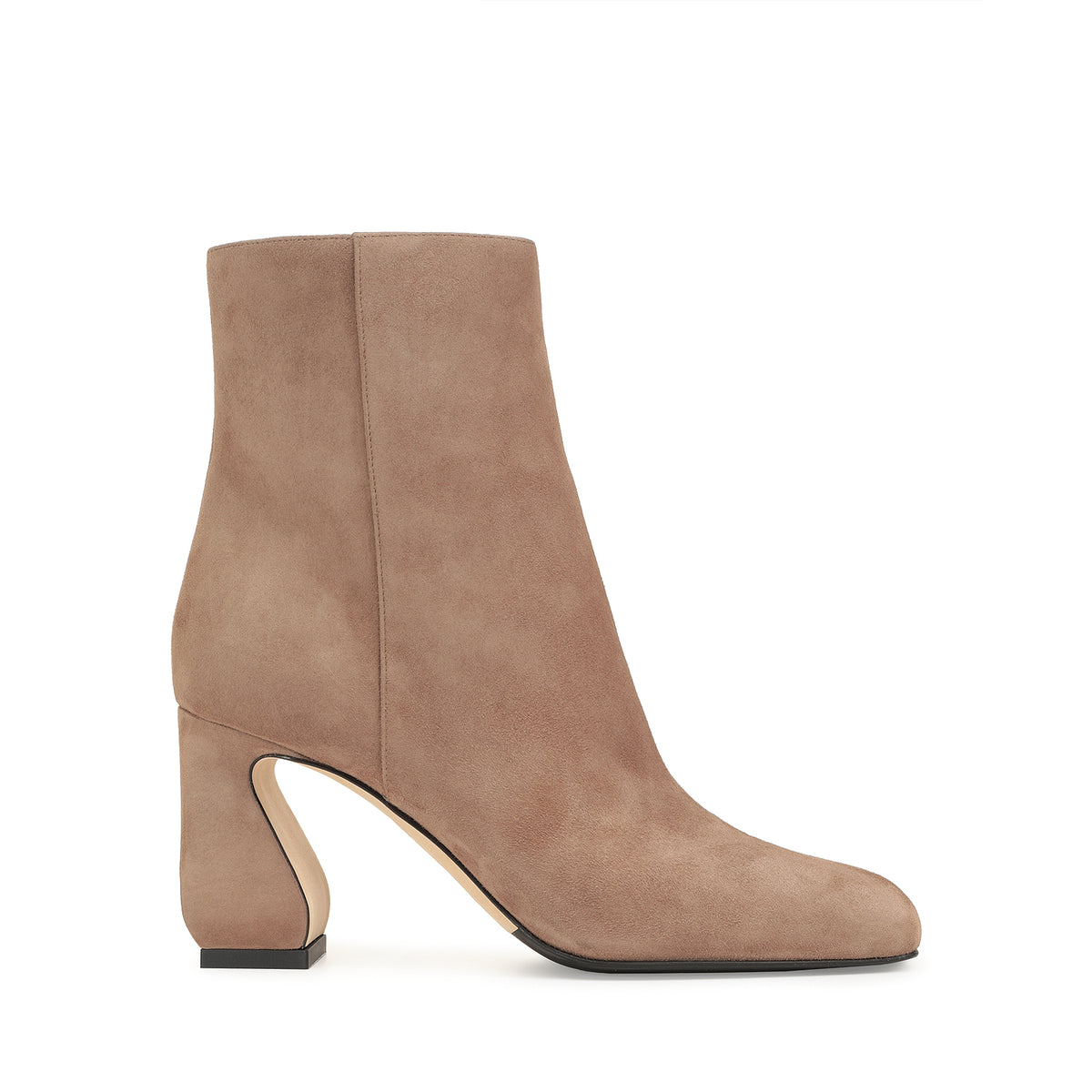 BOTTINES EN DAIM ROUGE