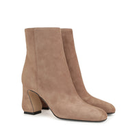 BOTTINES EN DAIM ROUGE