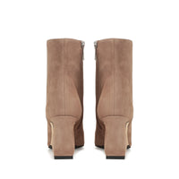 BOTTINES EN DAIM ROUGE