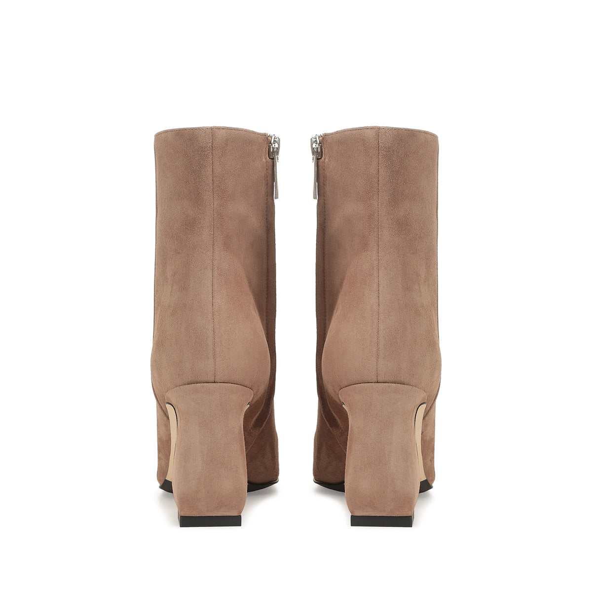 BOTTINES EN DAIM ROUGE