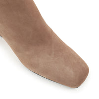 BOTTINES EN DAIM ROUGE