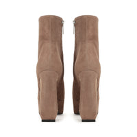 BOTTINES EN DAIM ROUGE