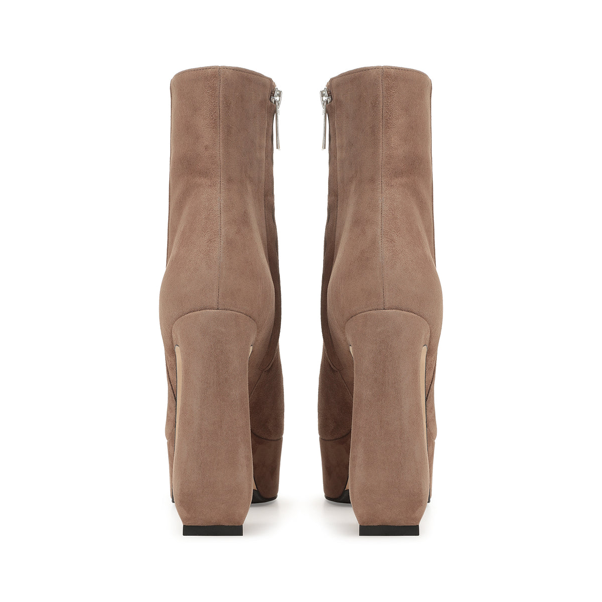 BOTTINES EN DAIM ROUGE