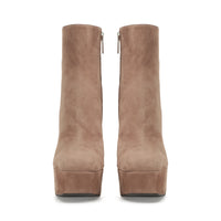 BOTTINES EN DAIM ROUGE