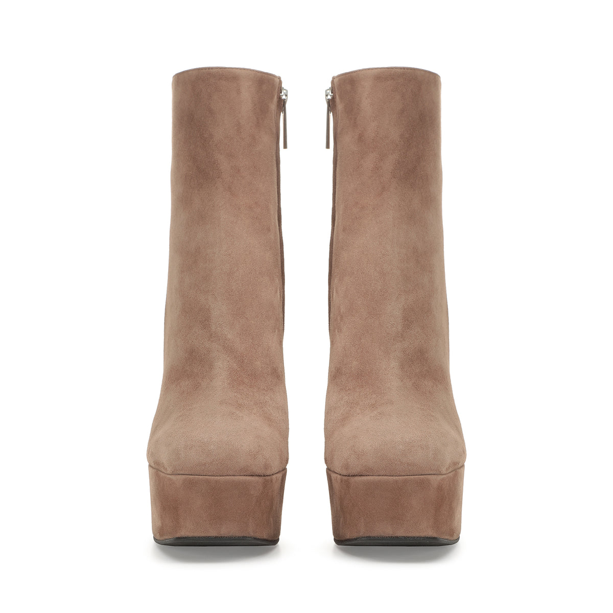 BOTTINES EN DAIM ROUGE
