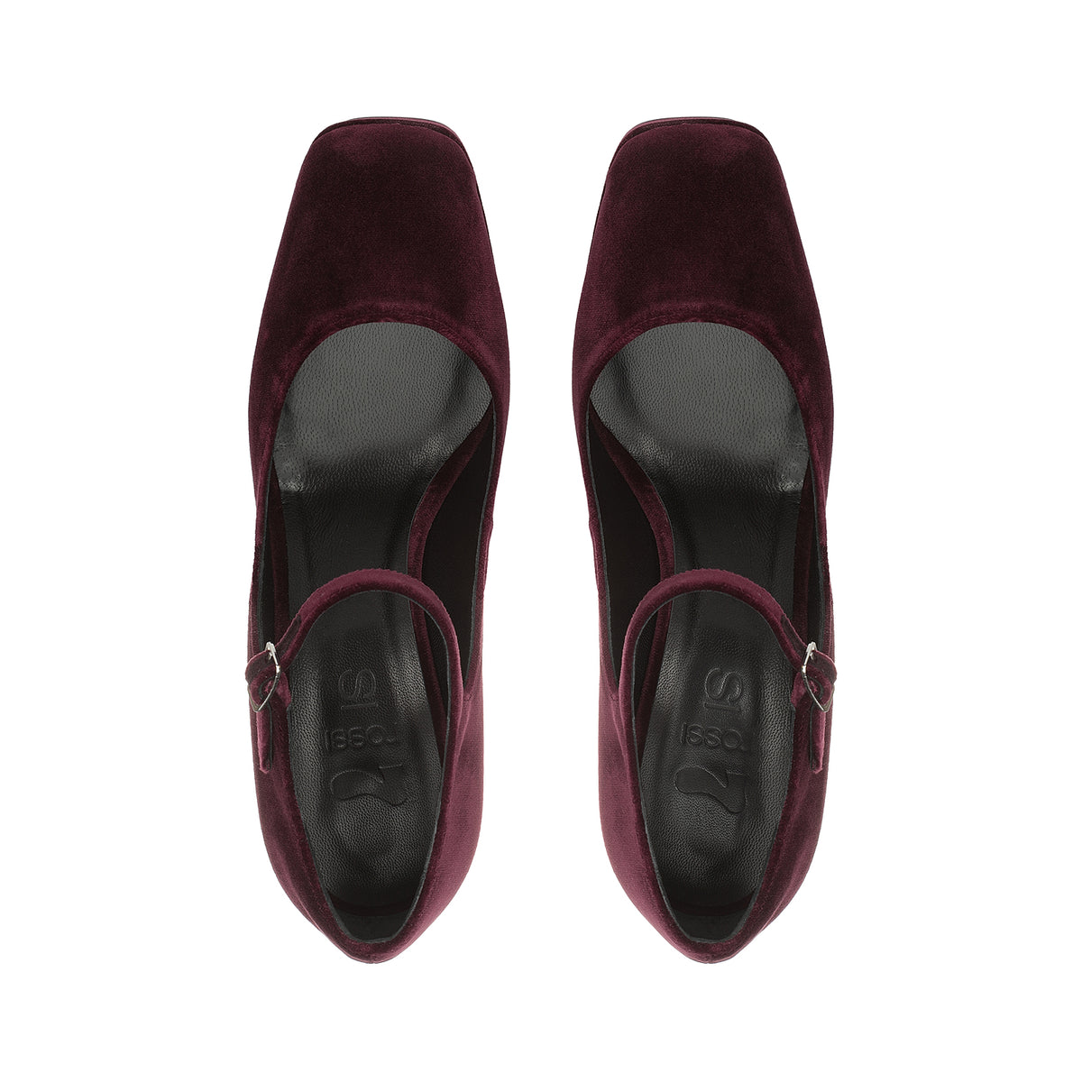 CHAUSSURES DE VELOURS ROUGE doublées
