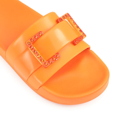 Sr Jelly flat sandals - Mandarine