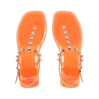 Sandales plates à bride Sr Jelly - Mandarine