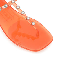 Sandales plates à bride Sr Jelly - Mandarine