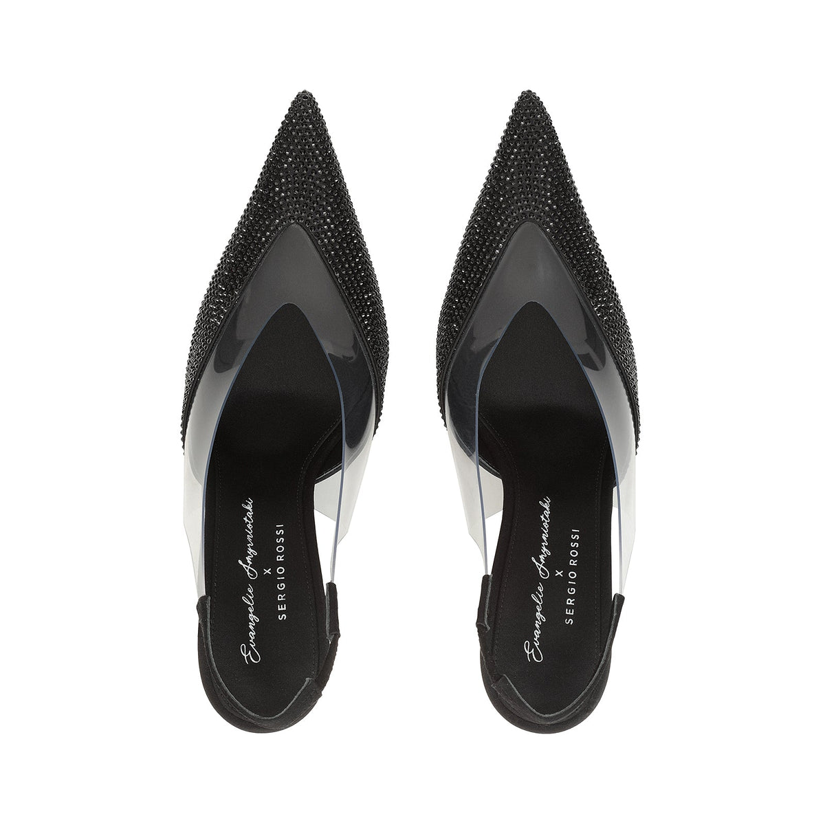Slingback Evangelie 95 en soie - Nero & Jet