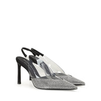 Slingback Evangelie 95 - Nero & Crystal & Trasparente