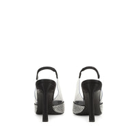 Slingback Evangelie 95 - Nero & Crystal & Trasparente
