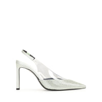 Slingback Evangelie 95 en soie - Mint & Chrysolite