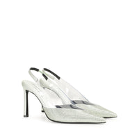 Slingback Evangelie 95 en soie - Mint & Chrysolite