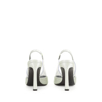 Slingback Evangelie 95 en soie - Mint & Chrysolite