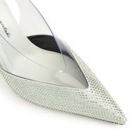 Slingback Evangelie 95 en soie - Mint & Chrysolite