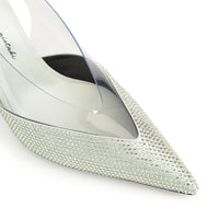 Slingbacks à talons Evangelie 95 en soie - Mint & Chrysolite