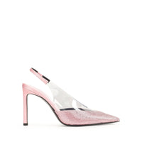 Slingback Evangelie 95 en soie - Rose & Trasparent