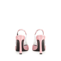 Slingback Evangelie 95 en soie - Rose & Trasparent