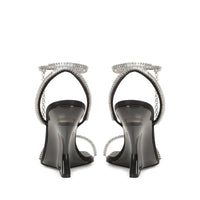 Sandales compensées Evangelie 100 en soie - Nero & Palladio & Crystal