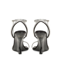 Sandales compensées Evangelie 100 en soie - Nero & Palladio & Crystal