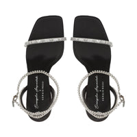 Sandales compensées Evangelie 100 en soie - Nero & Palladio & Crystal