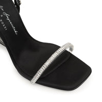 Sandales compensées Evangelie 100 en soie - Nero & Palladio & Crystal