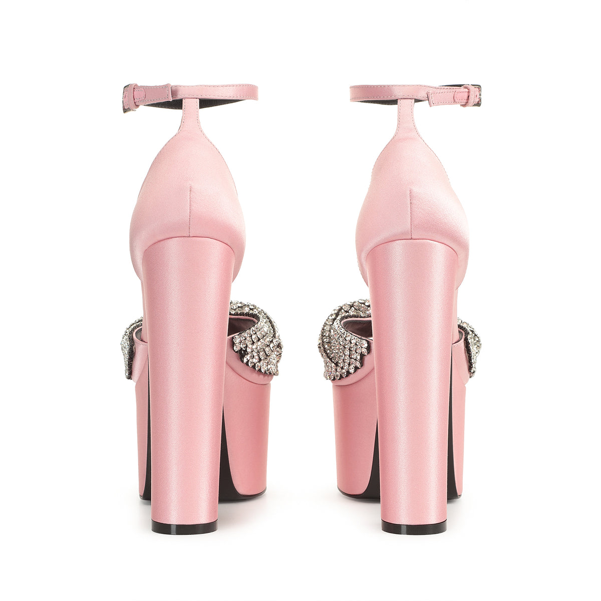 Sandales compensées Evangelie 80 - Light Rose & Nikel & Crystal