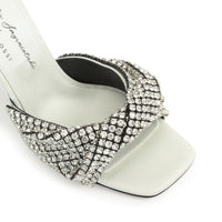 Mules à talons Evangelie 95 - Light Mint & Nikel & Crystal