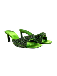 Mules à talons Evangelie 60 en soie - Apple Nikel & Limecic