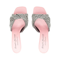 Heeled mules Evangelie 60 - Pink & Trasparente
