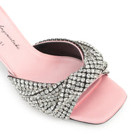 Heeled mules Evangelie 60 - Pink & Trasparente