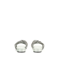Sandales plates Evangelie - Light Mint & Nikel & Crystal