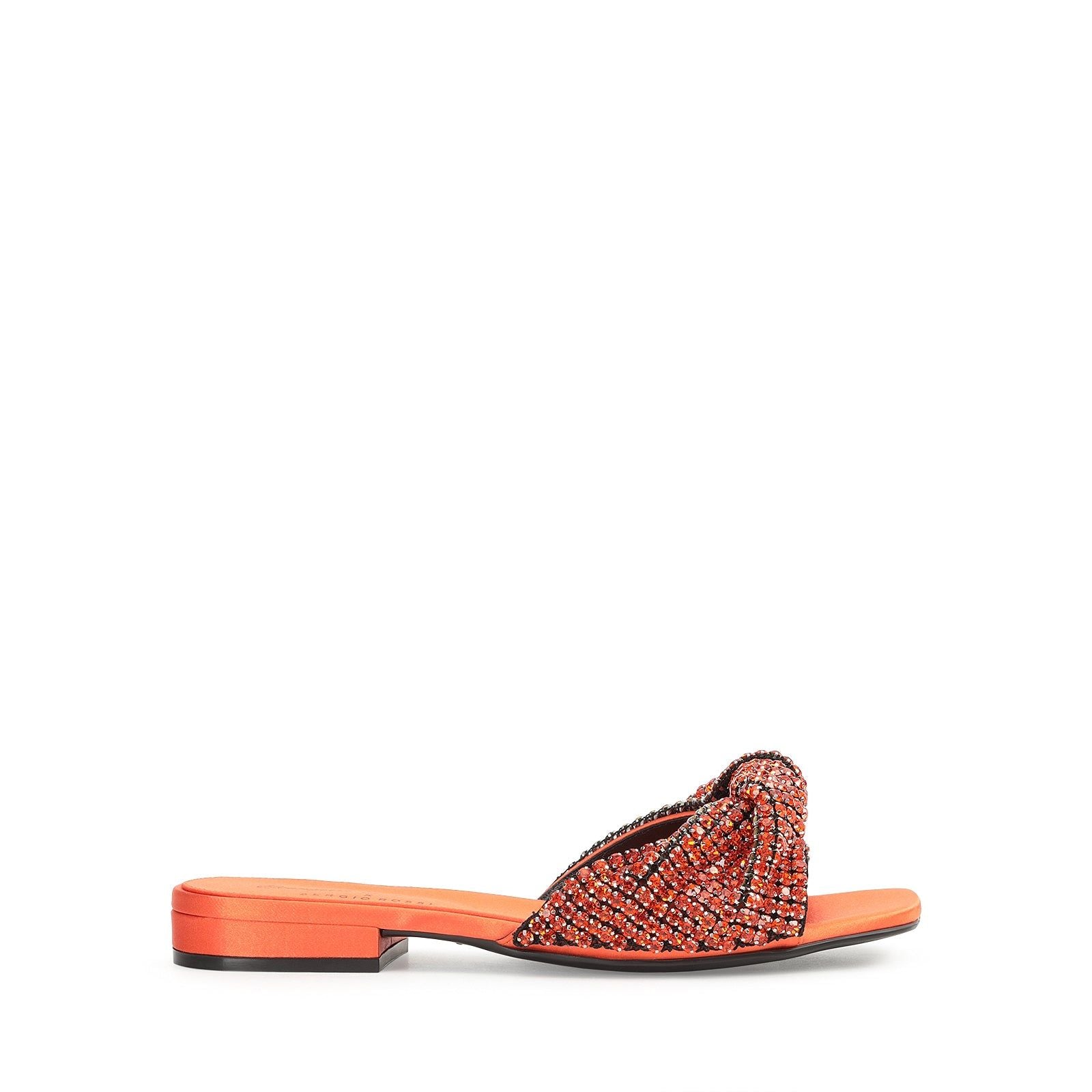 Evangelie flat sandals - Mandarine & Nikel & Hyacinth