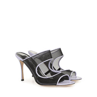 Mules Godiva 90 en cuir - Wisteria