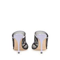 Mules Godiva 90 en cuir - Wisteria