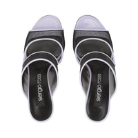 Mules Godiva 90 en cuir - Wisteria