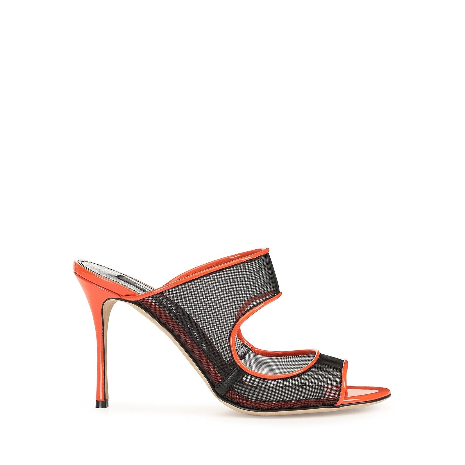Mules Godiva 90 en cuir - Mandarine