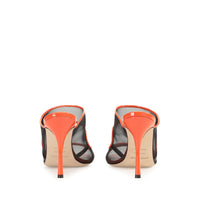 Mules Godiva 90 en cuir - Mandarine