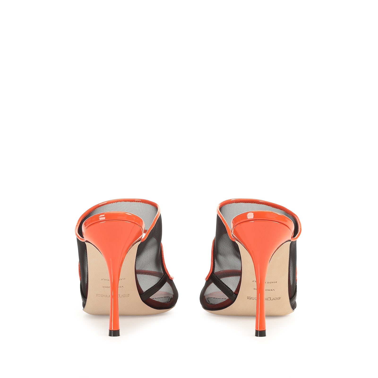 Mules Godiva 90 en cuir - Mandarine