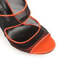 Mules Godiva 90 en cuir - Mandarine
