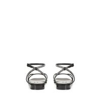 Sandales plates Sr Aracne en soie - Nero & Crystal