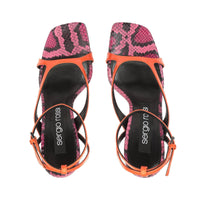 Sandales Sr Arac 95 en cuir - Fuxia