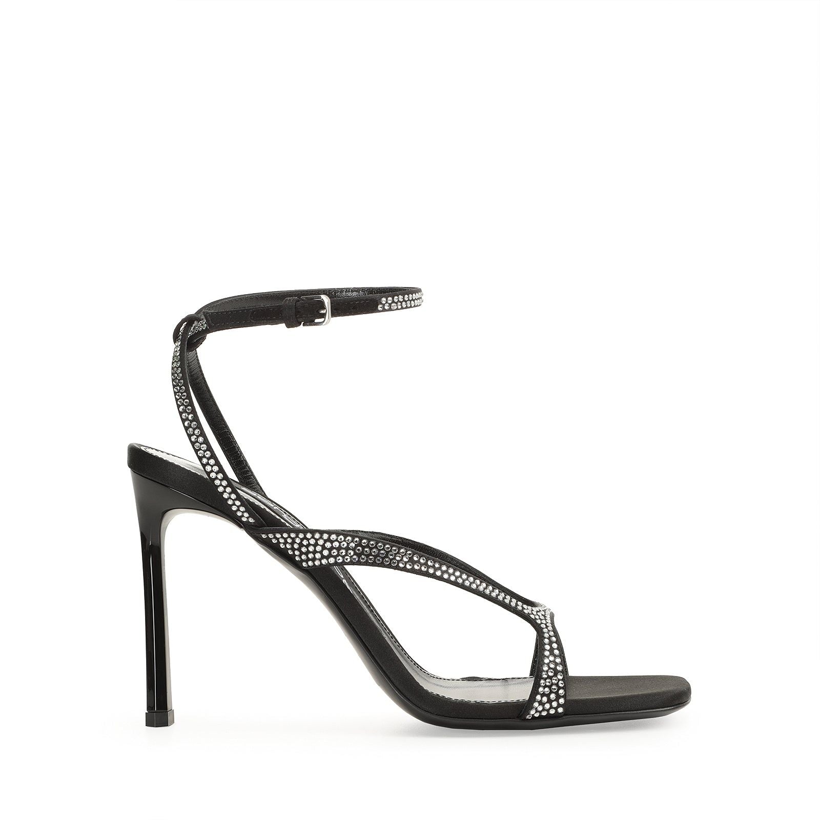Sr Aracne 95 heeled sandals - Nero & Crystal