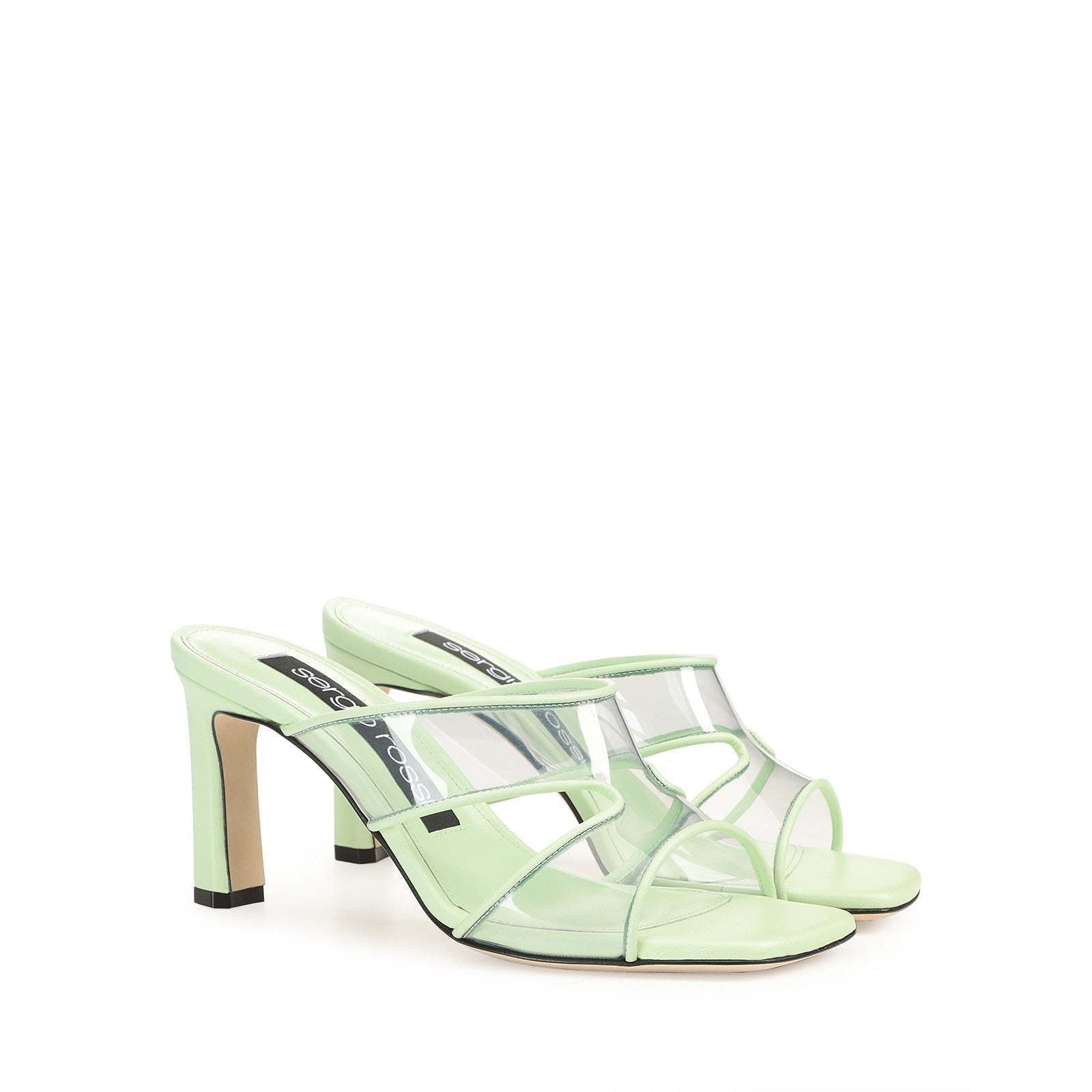 Mules Sr 80 en cuir - Apple & Transparent