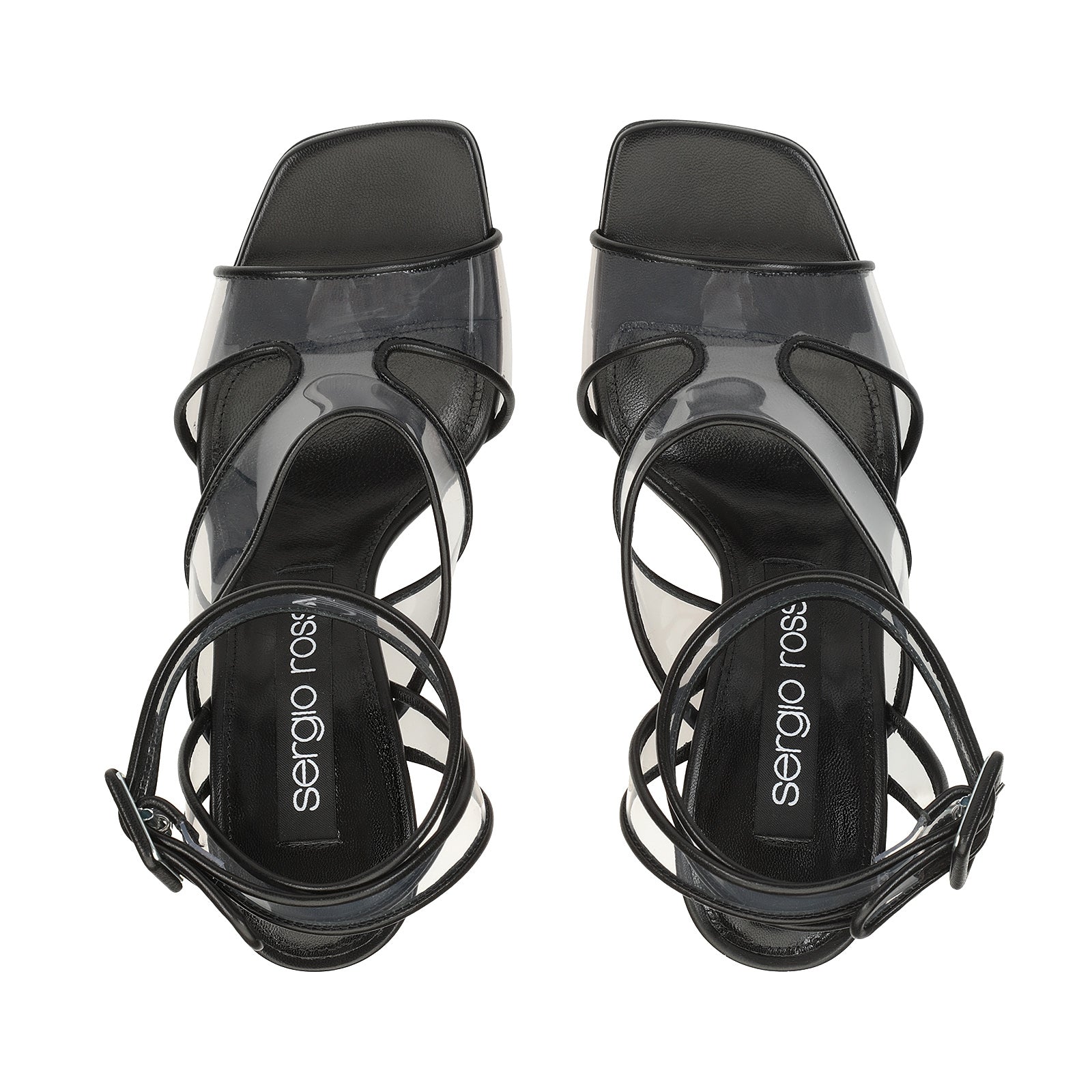 Sr 100 heeled sandals - Nero & Trasparente